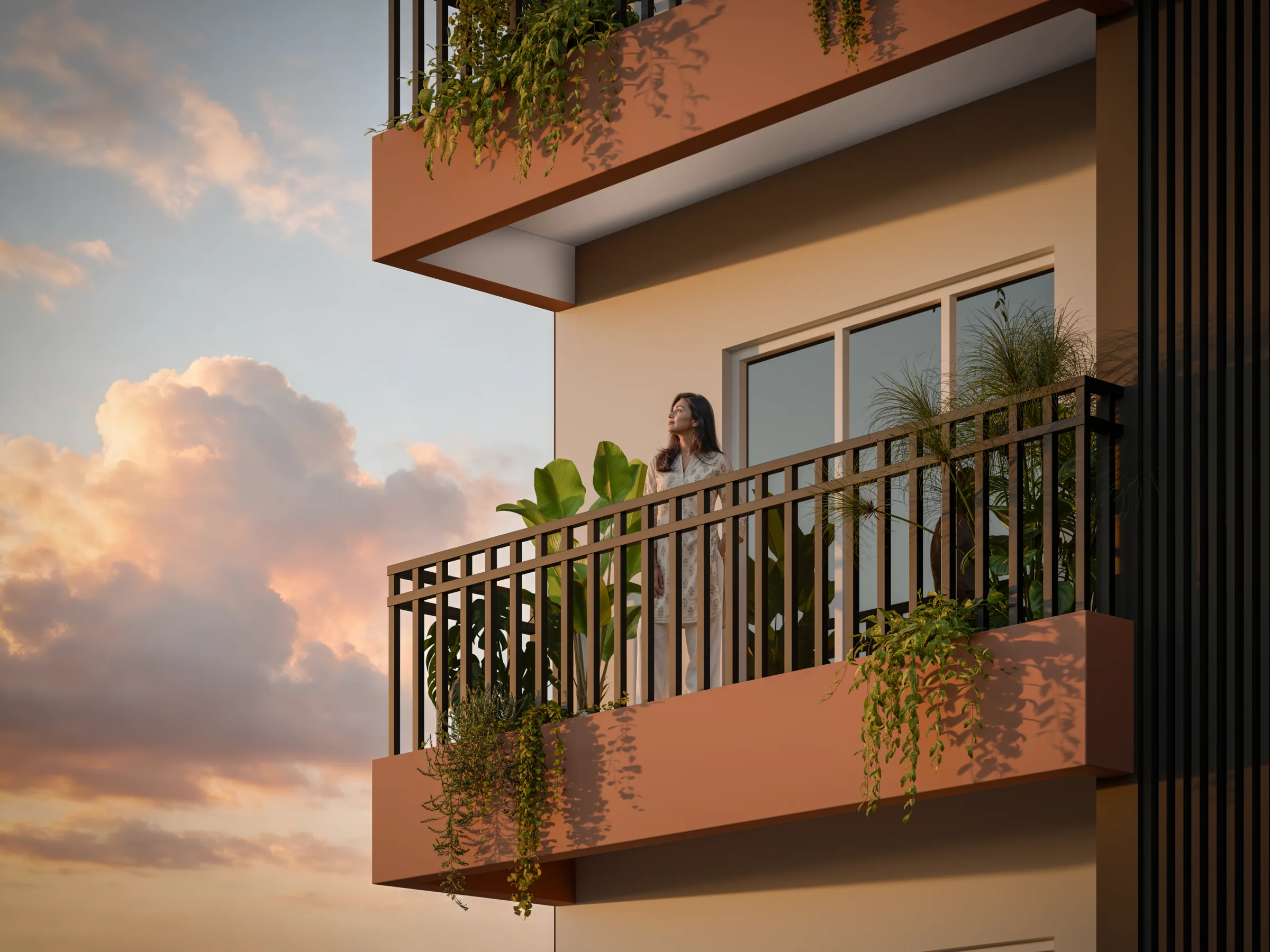 Green balcony at Sanjeevini Heliconia