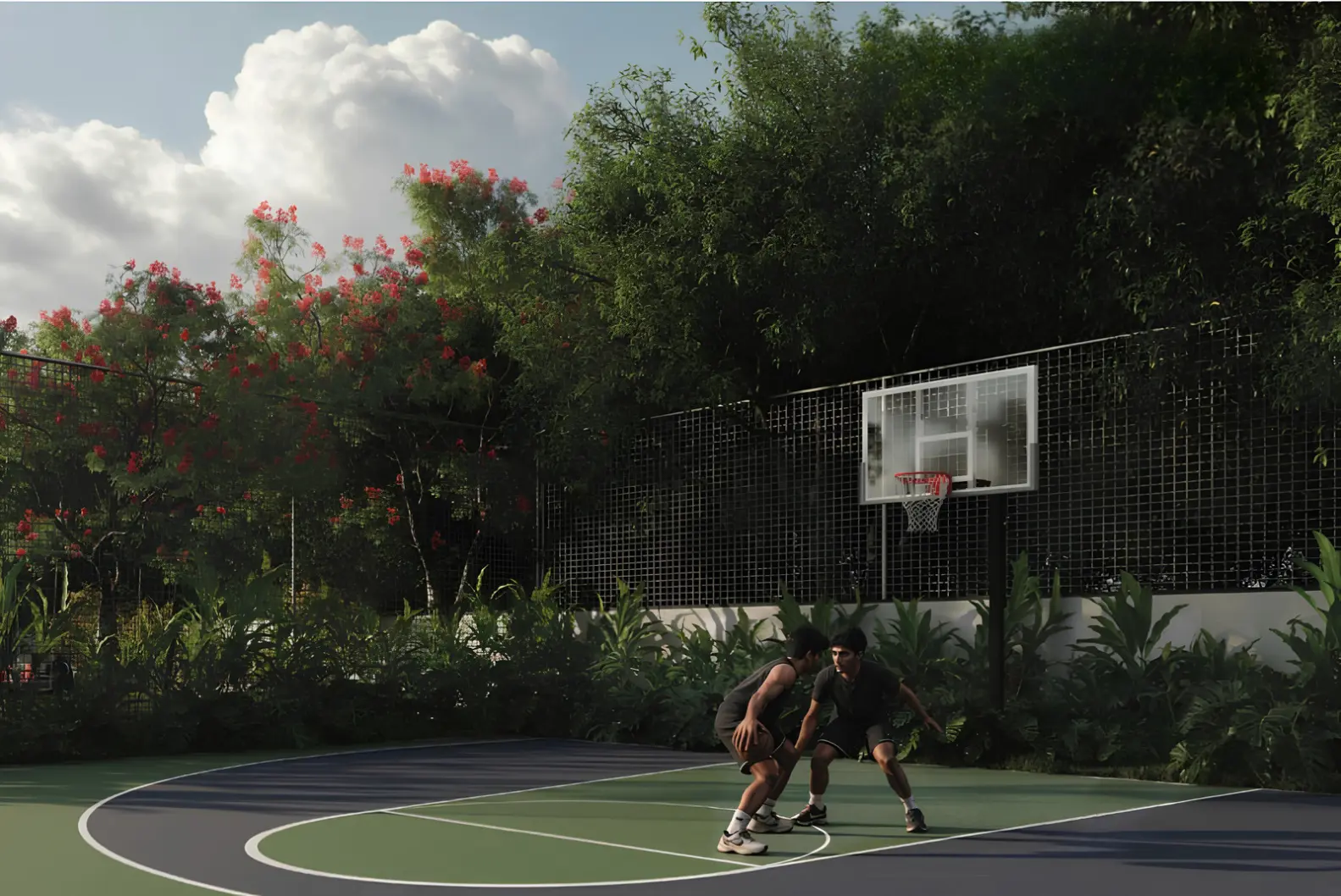 Dribble court at Sanjeevini Heliconia