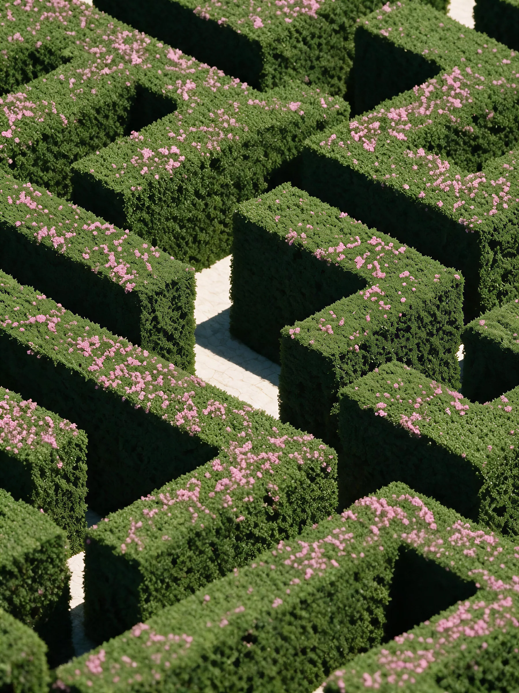 Landscaped maze at Sanjeevini Heliconia