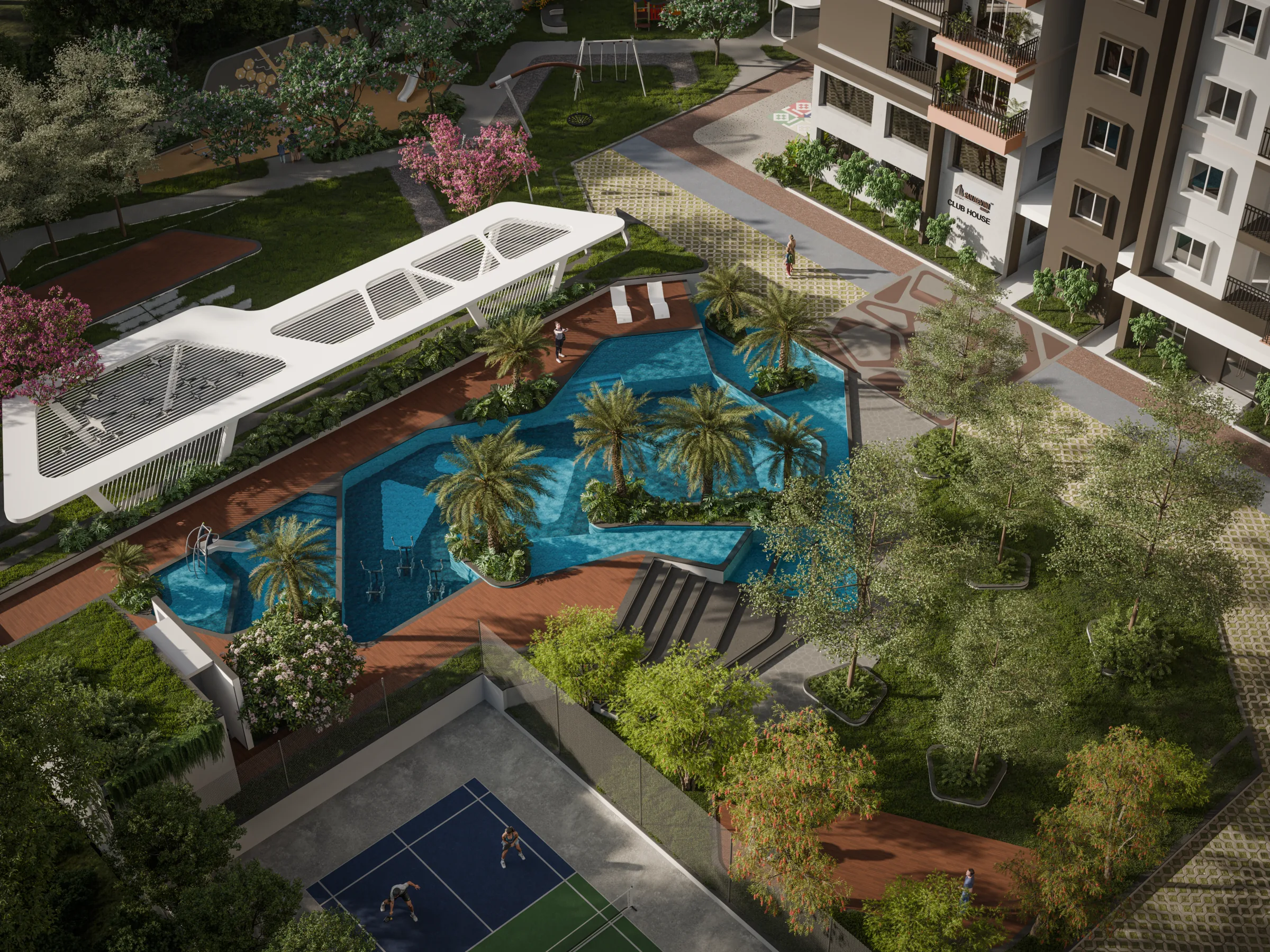 Swimming pool at Sanjeevini Heliconia